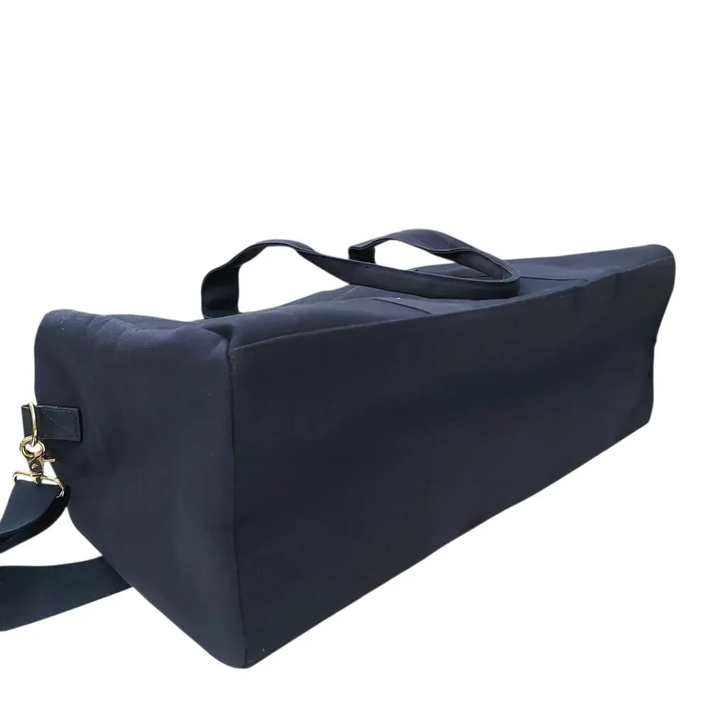 Ralph Lauren Duffle Bag Large Navy Cotton Canvas Weekend Travel Preppy Retro